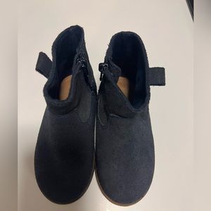 ZARA Black Suede Toddler Booties